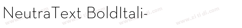 NeutraText BoldItali字体转换